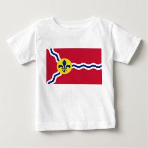 Baby T-Shirt with Flag of St. Louis, Missouri