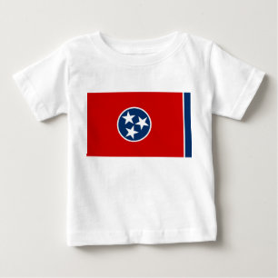 Baby T Shirt with Flag of Tennessee, U.S.A.