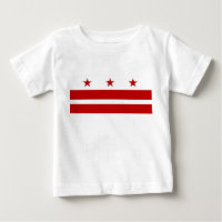 Baby T Shirt with Flag of Washington D.C., U.S.A.