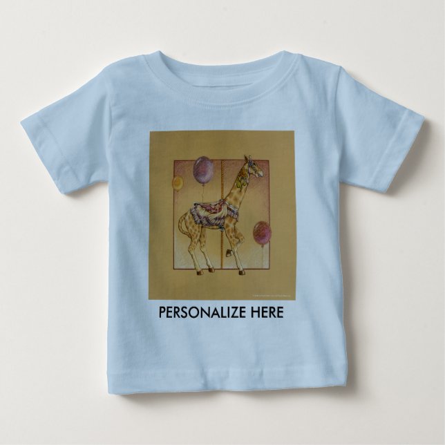Baby T-shirts - Carousel Giraffe (Front)