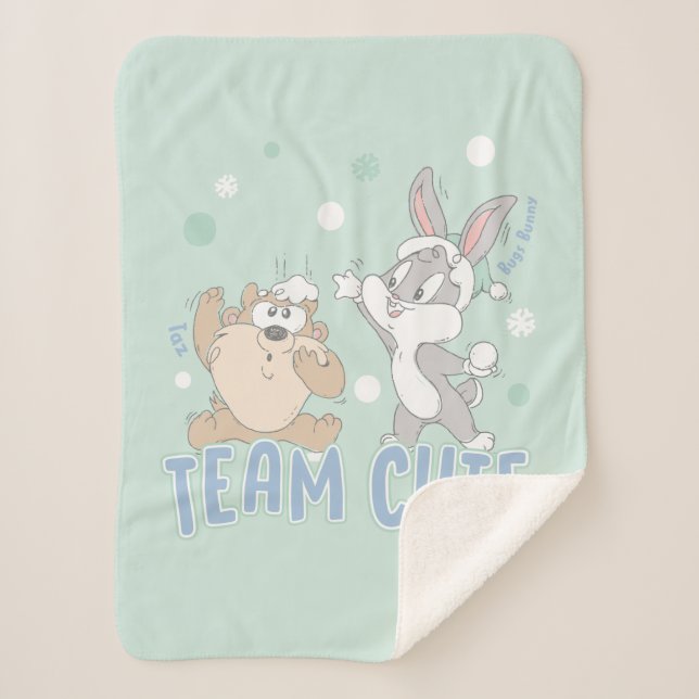 Baby TAZ™ & BUGS BUNNY™ Team Cute Sherpa Blanket (Front)