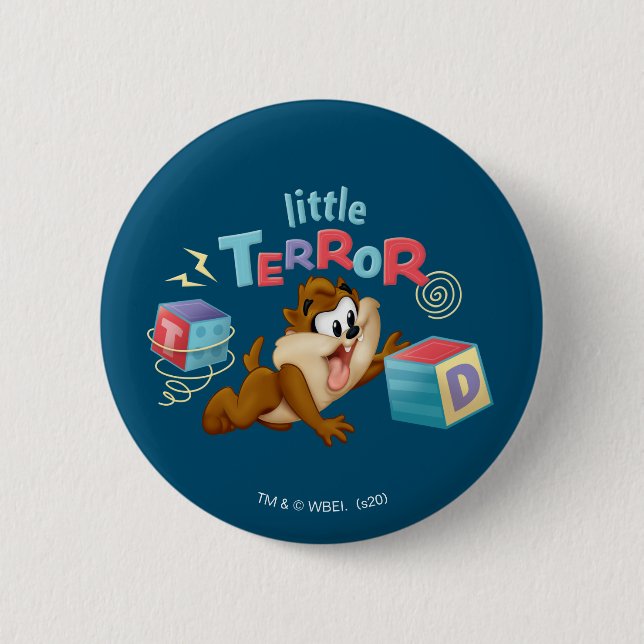 Baby TAZ™ | Little Terror 2 Inch Round Button (Front)