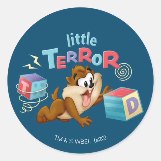 Baby TAZ™ | Little Terror Classic Round Sticker (Front)