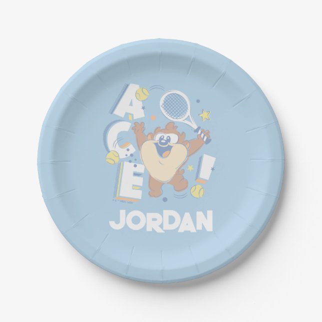 Baby TAZ™ Tennis Ace! Paper Plate (Front)