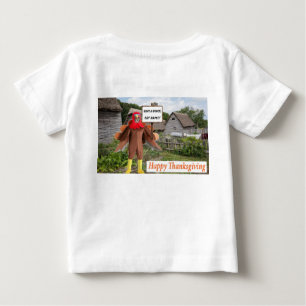 baby tee. Happy Thanksgiving. cheetah turkey T-Shirt