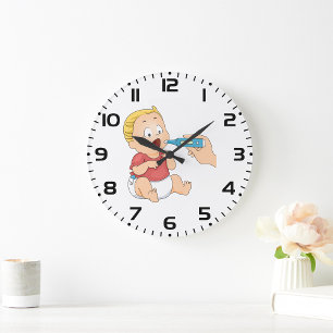 Baby Temperature Check Pediatric Health  Large Clock