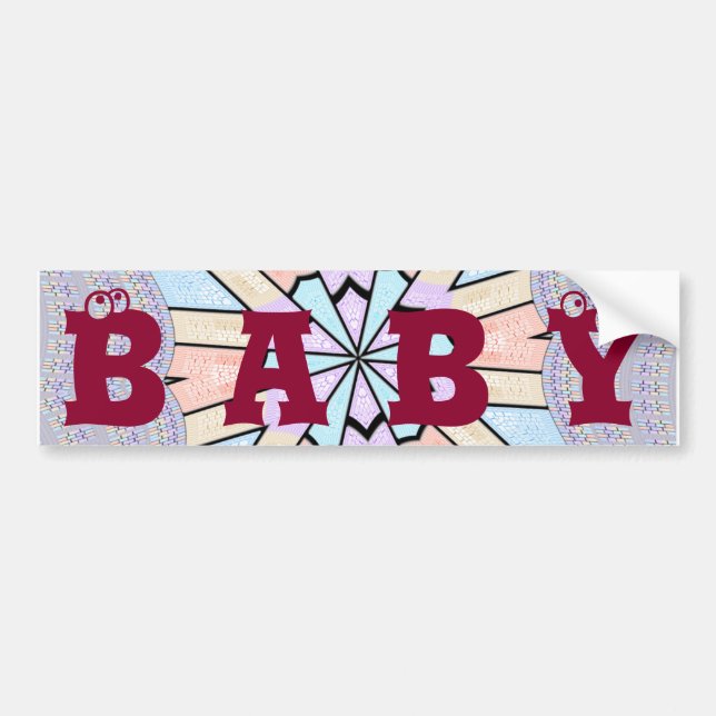 Baby Text cute amazing design art Bumper Sticker (Front)
