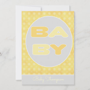 Baby Text Shower Invitation (Yellow)