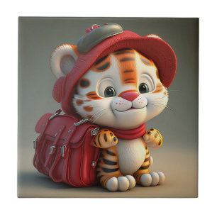 Baby Tiger Cartoon-76775 Tile
