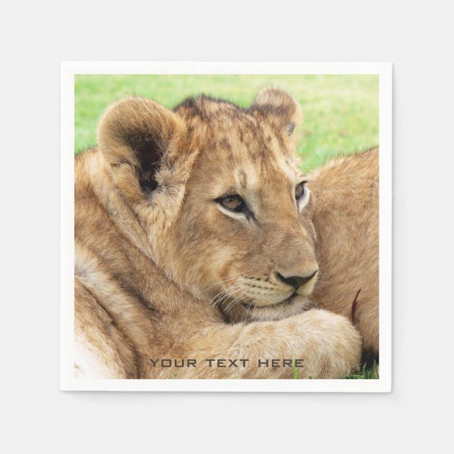 Baby Tiger custom paper napkins (Front)