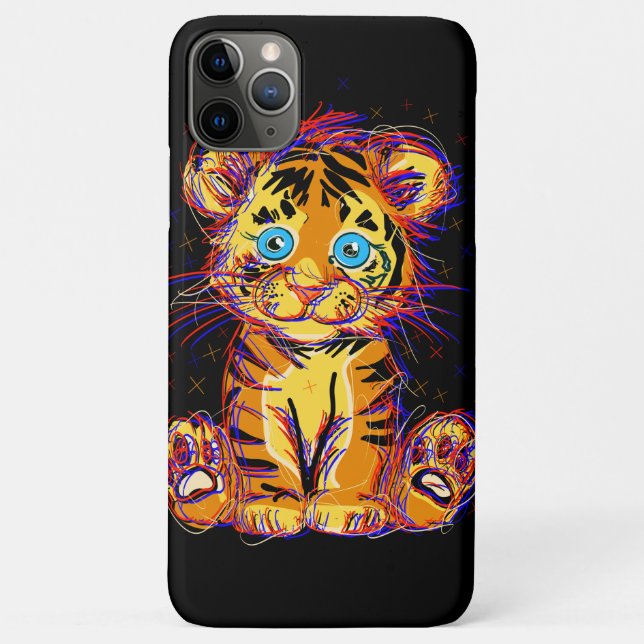 Baby Tiger Doodle: Wild Sweetness and Eye Case-Mate iPhone Case (Back)