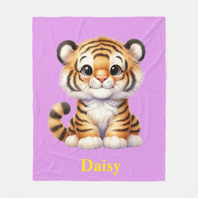 Baby Tiger Fleece Blanket (Front)