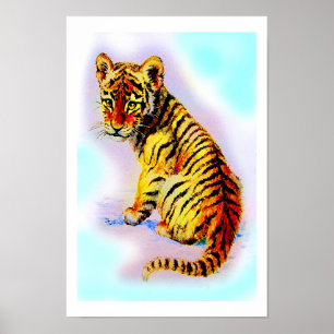Baby tiger poster