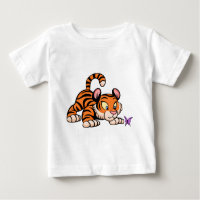 Baby Tiger with butterfly