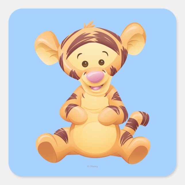 Baby Tigger Square Sticker (Front)