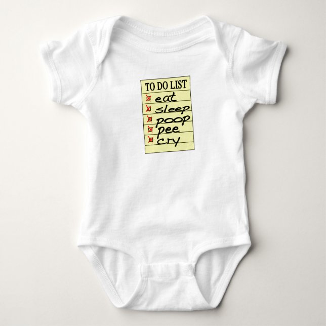 Baby to do list bodysuit (Front)