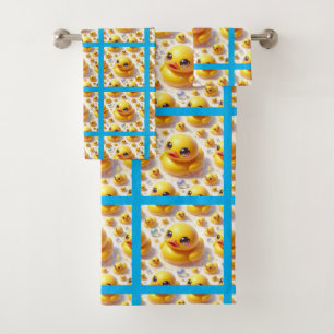 Baby & Toddler Rubber Ducky Bath Towel Set 
