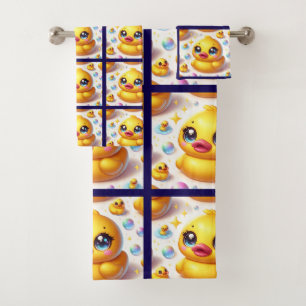 Baby & Toddler Rubber Ducky Bath Towel Set 