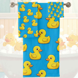 Baby & Toddler Rubber Ducky Bath Towel Set 