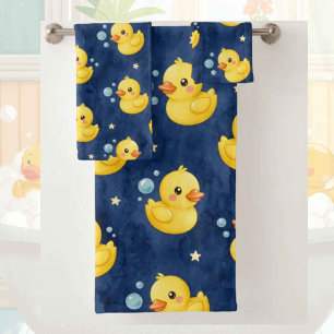 Baby & Toddler Rubber Ducky Bath Towel Set 