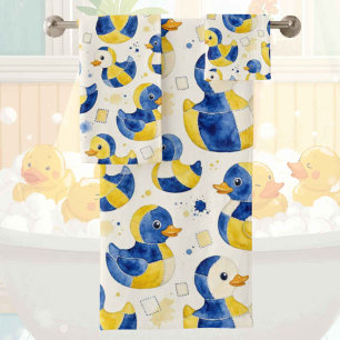 Baby & Toddler Rubber Ducky Bath Towel Set 