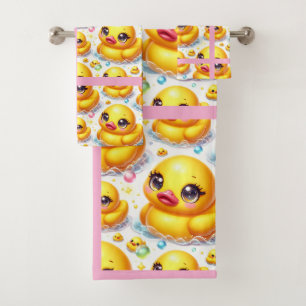 Baby & Toddler Rubber Ducky Bath Towel Set 