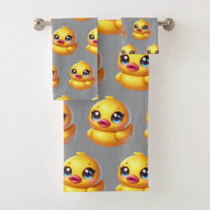 Baby & Toddler Rubber Ducky Bath Towel Set 