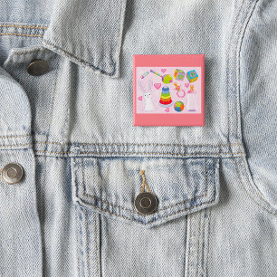 Baby Toys and Nursery Essentials 2 Inch Square Button