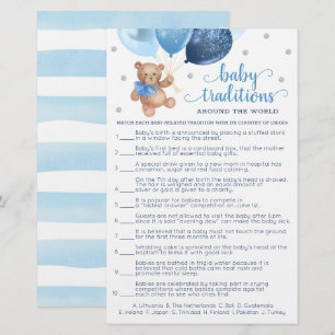 Baby Traditions Game Baby Shower Teddy Bear