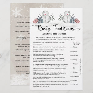 Baby Traditions Snowman Baby Shower Game