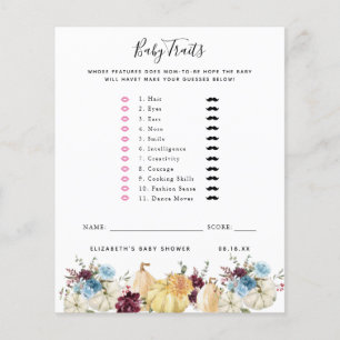 Baby Traits   Baby Shower Game
