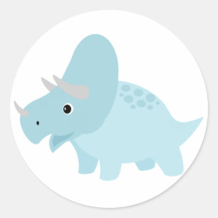 Baby triceratops dinosaur sticker