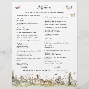 Baby Trivia   Baby Shower Game