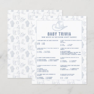 Baby Trivia Cowboy Baby Shower 