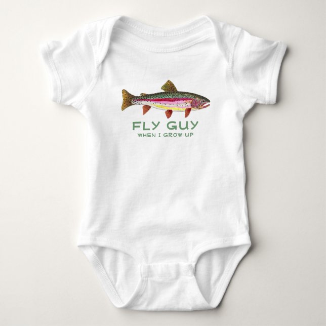 Baby Trout Fishing Bodysuit (Front)