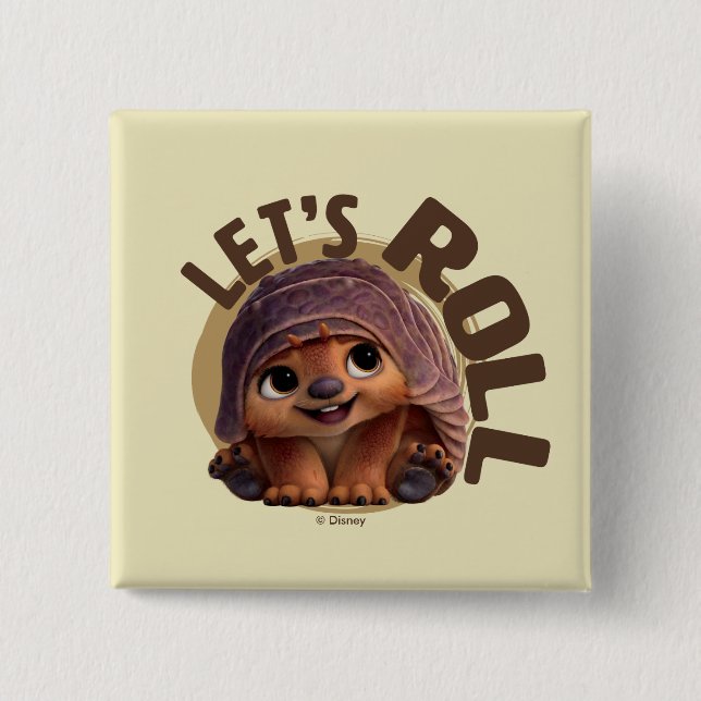 Baby Tuk Tuk - Let's Roll 2 Inch Square Button (Front)