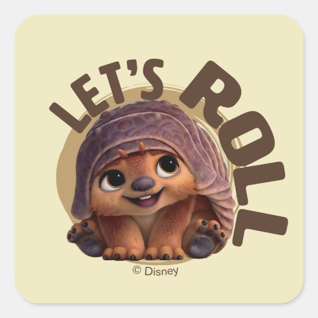 Baby Tuk Tuk - Let's Roll Square Sticker (Front)