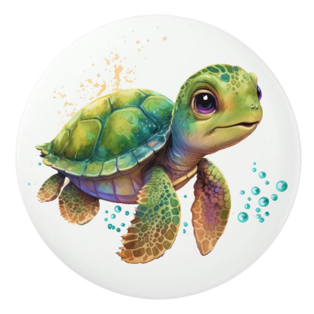 Baby Turtle Beach Nautical Drawer Knobs (Front)