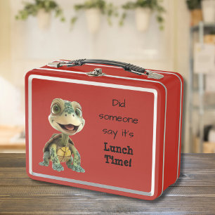 Baby Turtle Eager Eater Metal Lunch Box