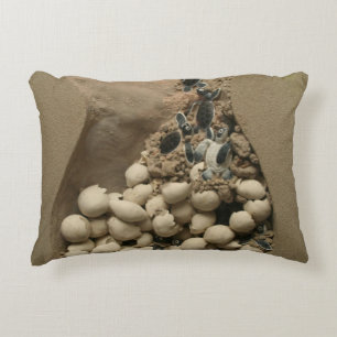 Baby Turtle Eggs Hatching Accent Pillow