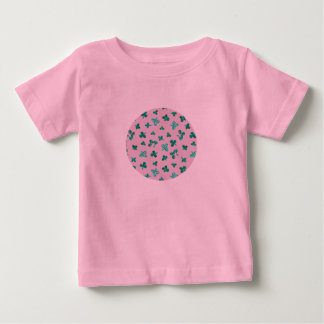 Baby tutu bodysuit with clover leaves on pink