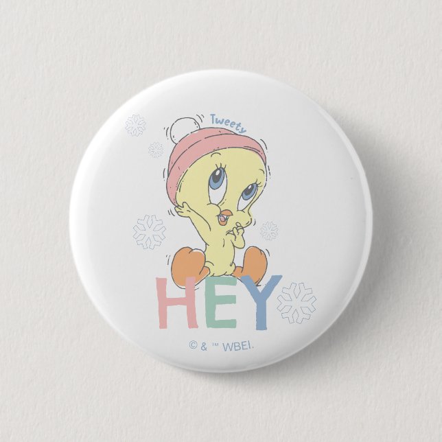 Baby TWEETY™ Hey Snow 2 Inch Round Button (Front)