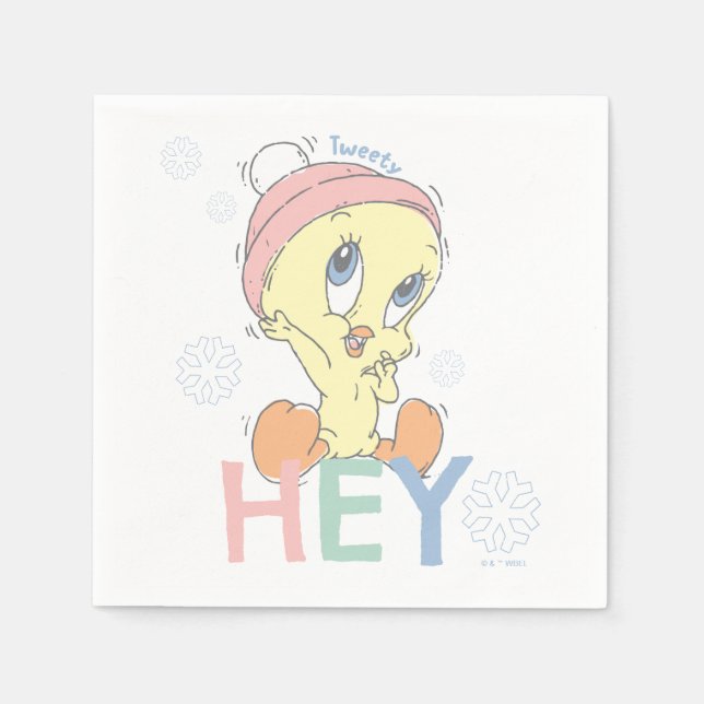 Baby TWEETY™ Hey Snow Napkin (Front)