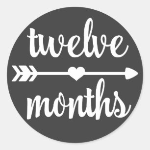 Baby Twelve Months Milestone Stickers