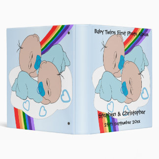 Baby Twin Boys First Photo Album  Binder