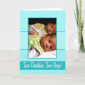 Baby Twin Boys Gay Dads Faire-part de naissance