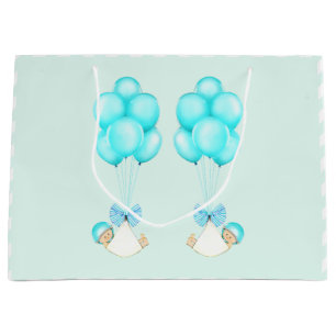 Baby Twin Boys Large Gift Bag