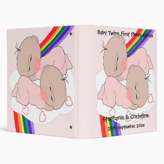 Baby Twin Girls First Photo Album Binder