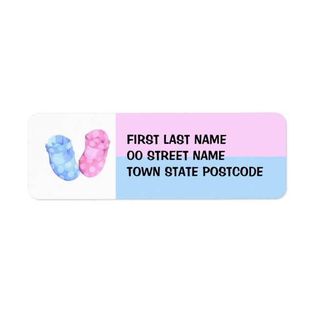 Baby Twins Booties Adresse de retour Label (Devant)
