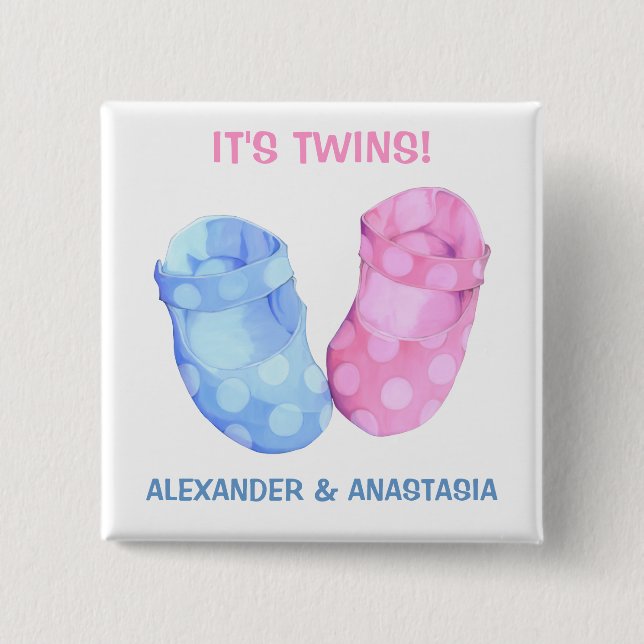 Baby Twins Booties Button (Front)